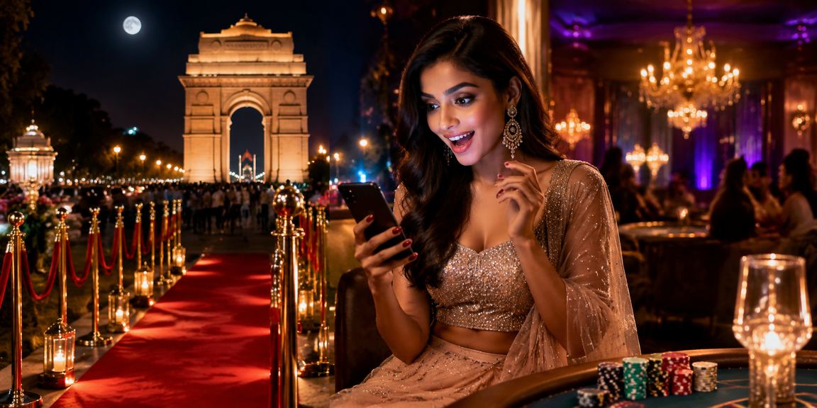 Indian player registering with bonus offers near India Gate in Delhi